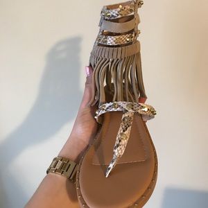Snake skin Egyptian style shoes